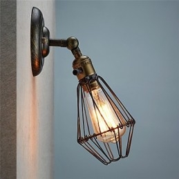 Vintage Stijl Industriële Openen en Sluiten Licht Wandlamp Kooilamp Loft Herstellende Oude Manieren Wandlamp