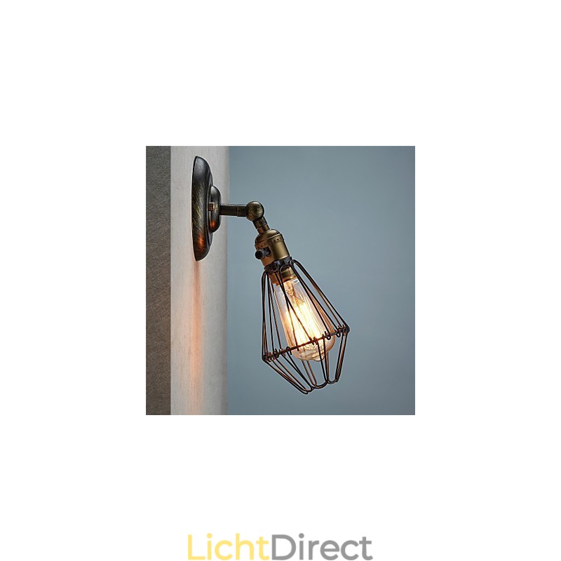 Vintage Stijl Industriële Openen en Sluiten Licht Wandlamp Kooilamp Loft Herstellende Oude Manieren Wandlamp