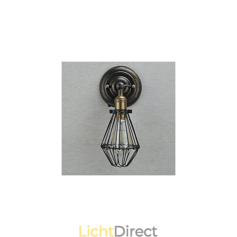 Vintage Stijl Industriële Openen en Sluiten Licht Wandlamp Kooilamp Loft Herstellende Oude Manieren Wandlamp