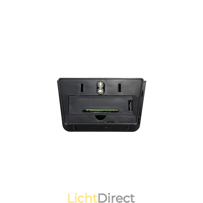 Warme gele zonne-energie wandlamp met 2 lantaarns voor op het dek