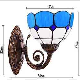 Europa Type Herstellende Oude Manieren Wandlamp Creatieve Mediterrane Glazen Verlichting