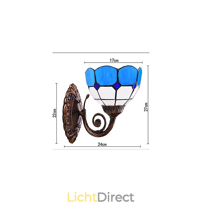 Europa Type Herstellende Oude Manieren Wandlamp Creatieve Mediterrane Glazen Verlichting