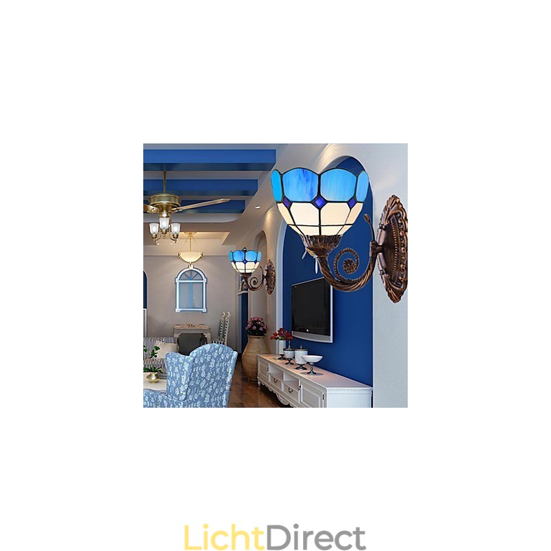 Europa Type Herstellende Oude Manieren Wandlamp Creatieve Mediterrane Glazen Verlichting
