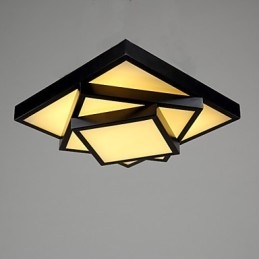 Vierkante plafondlamp voor inbouw, modern en eigentijds, metaal