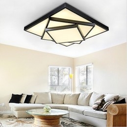 Vierkante plafondlamp voor inbouw, modern en eigentijds, metaal