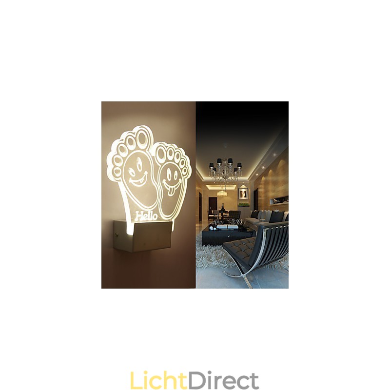Acryl Wandlamp PVC Lamp Licht Chip Modern Hedendaags Metaal