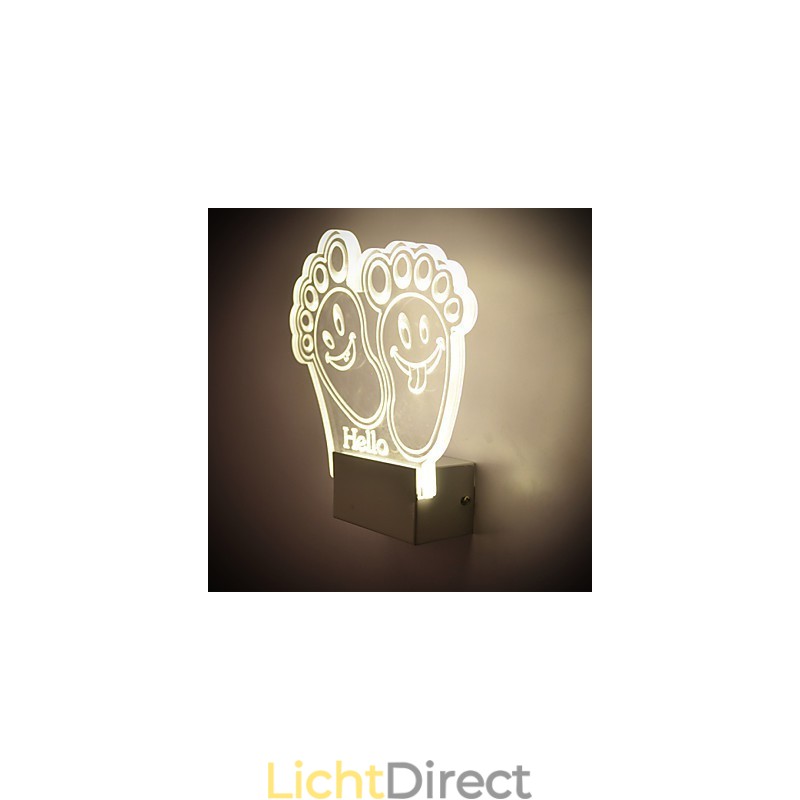 Acryl Wandlamp PVC Lamp Licht Chip Modern Hedendaags Metaal