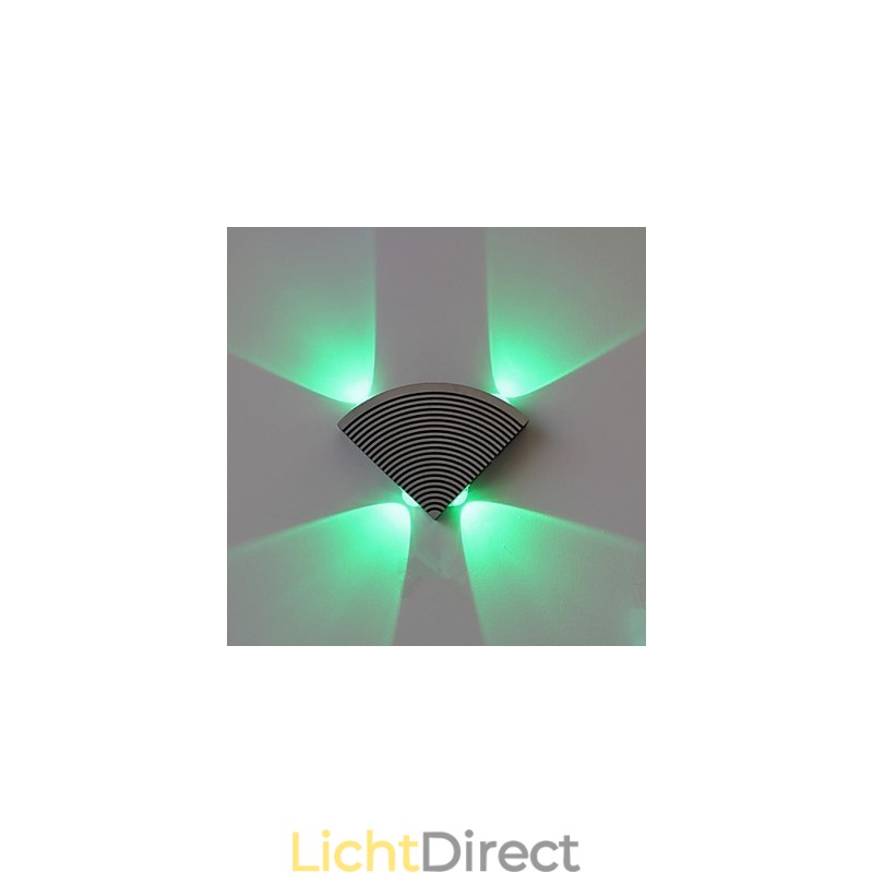 Ventilator Wandlamp Vier Lichten Groen Aluminium Acryl
