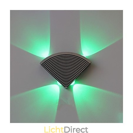Ventilator Wandlamp Vier Lichten Groen Aluminium Acryl Ventilator Wandlamp Vier Lichten Groen Aluminium Acryl