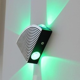 Ventilator Wandlamp Vier Lichten Groen Aluminium Acryl