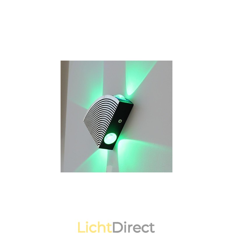 Ventilator Wandlamp Vier Lichten Groen Aluminium Acryl