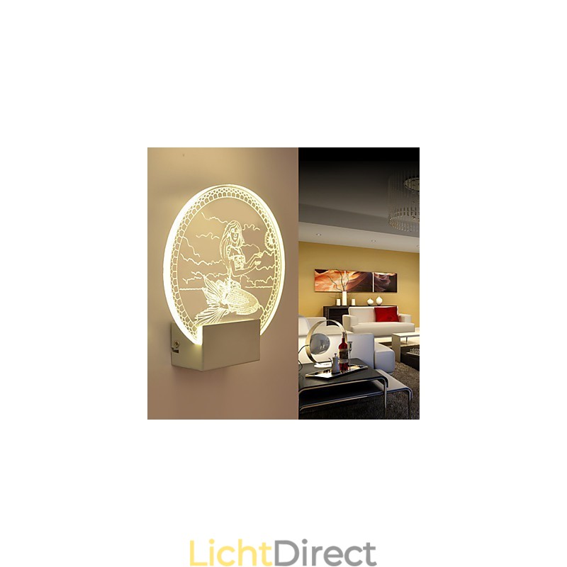 Acryl Wandlamp PVC Lamp Licht Modern Hedendaags Metaal