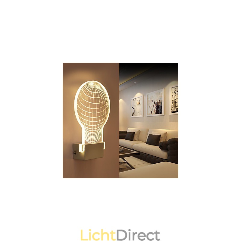 Acryl Wandlamp PVC Lamp Licht Chip Modern Hedendaags Metaal