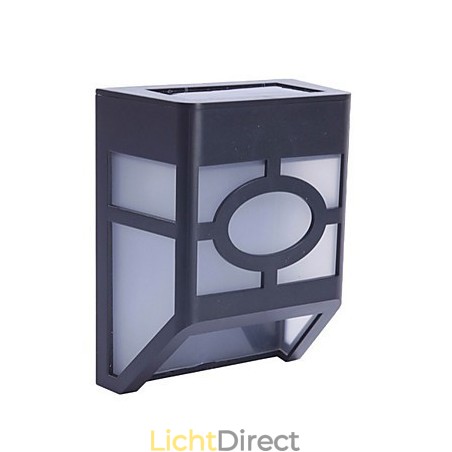 Warme gele zonne-energie wandlamp met 2 lantaarns voor op het dek Warme gele zonne-energie wandlamp met 2 lantaarns voor op het dek