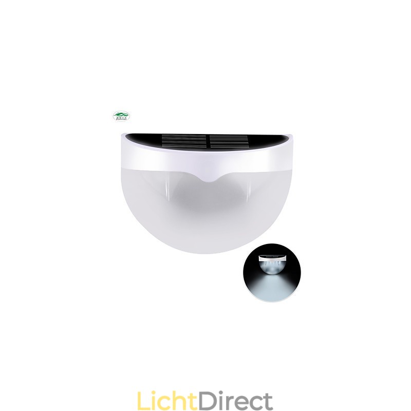 Zonne-energie waterdichte IP55 lamp wit + zwart