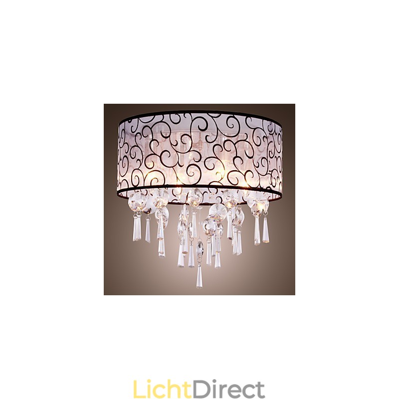 Moderne eigentijdse trommel kristal gegalvaniseerd metaal inbouw