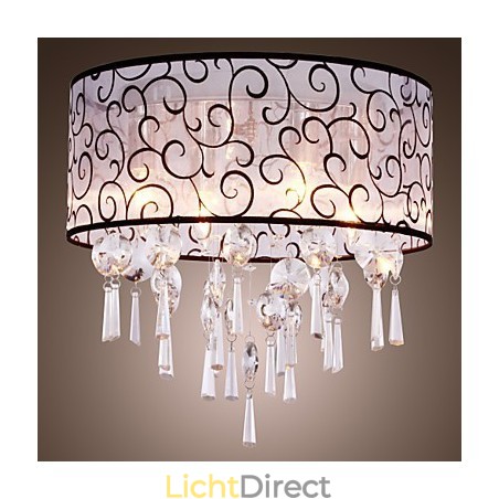 Moderne eigentijdse trommel kristal gegalvaniseerd metaal inbouw