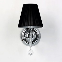 Moderne wandlamp met stoffen kap kroonluchter stijl arm kristal druppel