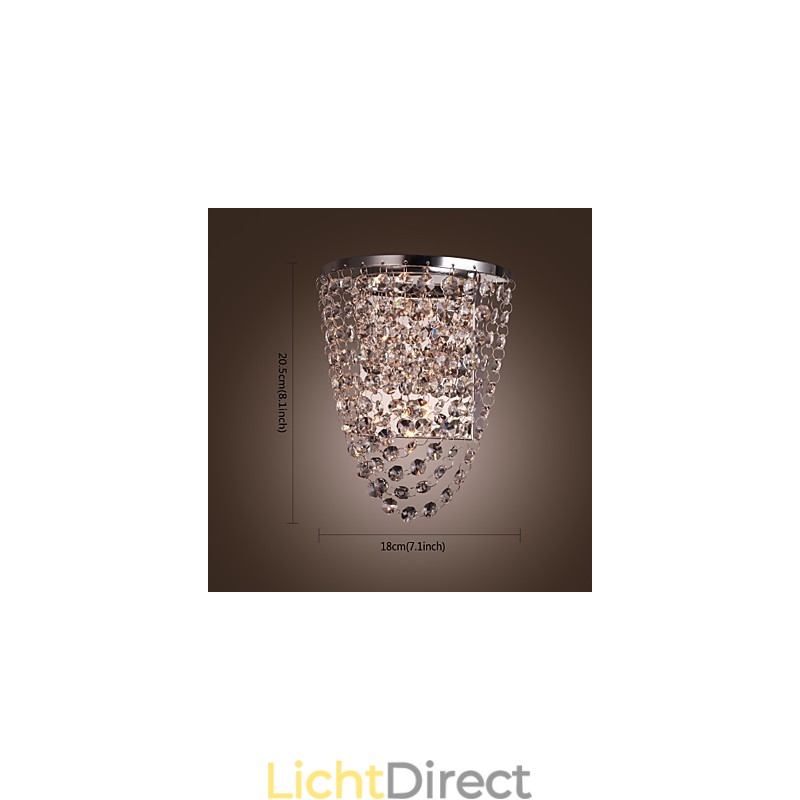 Kristallen wandwassers modern metaal