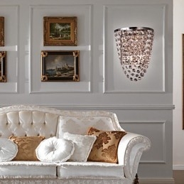 Kristallen wandwassers modern metaal