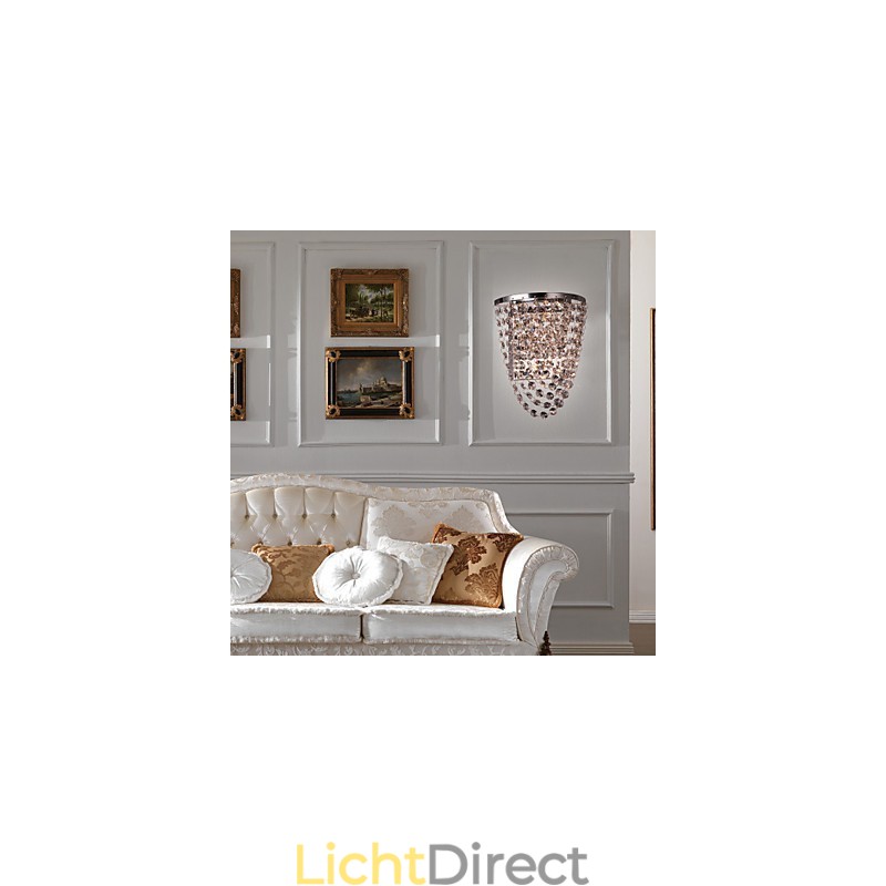 Kristallen wandwassers modern metaal