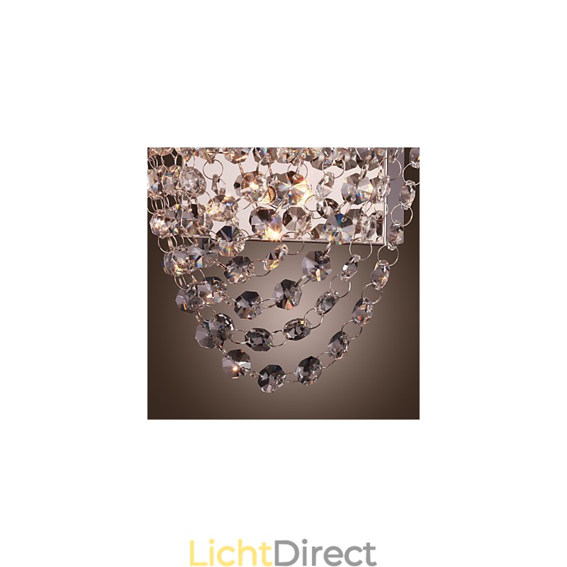 Kristallen wandwassers modern metaal