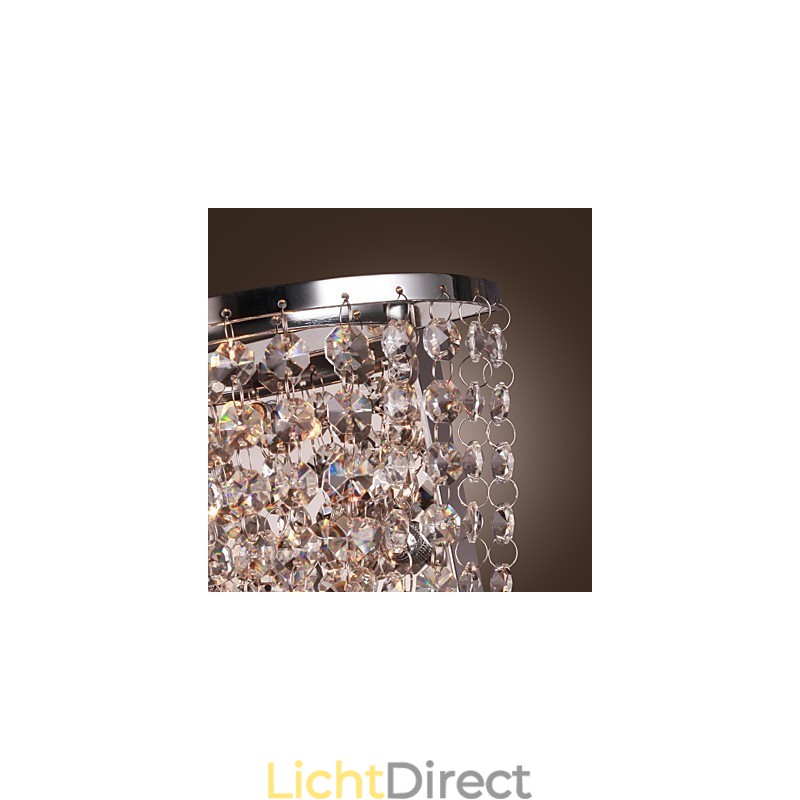 Kristallen wandwassers modern metaal