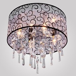 Moderne eigentijdse trommel kristal gegalvaniseerd metaal inbouw