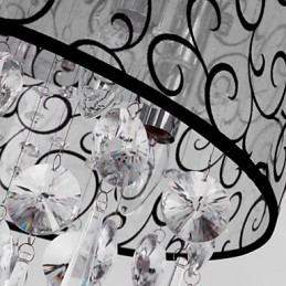 Moderne eigentijdse trommel kristal gegalvaniseerd metaal inbouw