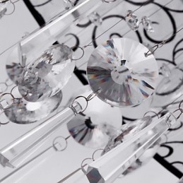 Moderne eigentijdse trommel kristal gegalvaniseerd metaal inbouw