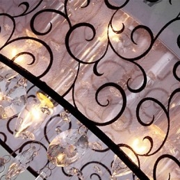 Moderne eigentijdse trommel kristal gegalvaniseerd metaal inbouw