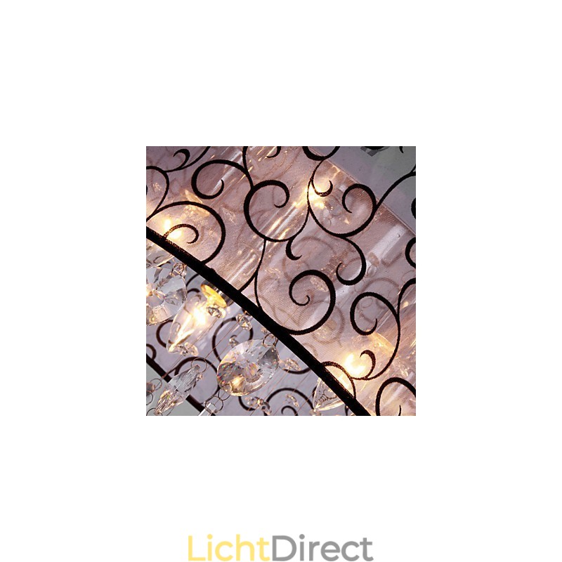 Moderne eigentijdse trommel kristal gegalvaniseerd metaal inbouw