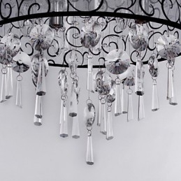 Moderne eigentijdse trommel kristal gegalvaniseerd metaal inbouw