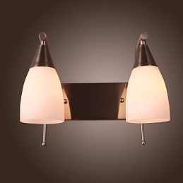 2-lichts wandlamp in witte kap
