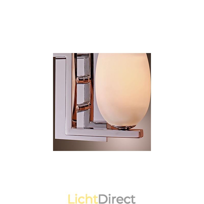 Kristallen wandlamp met 2 lampen in flesvormige kap