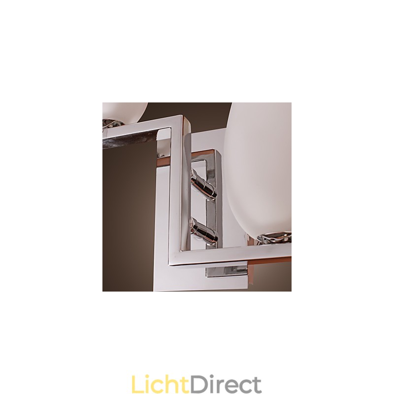 Kristallen wandlamp met 2 lampen in flesvormige kap