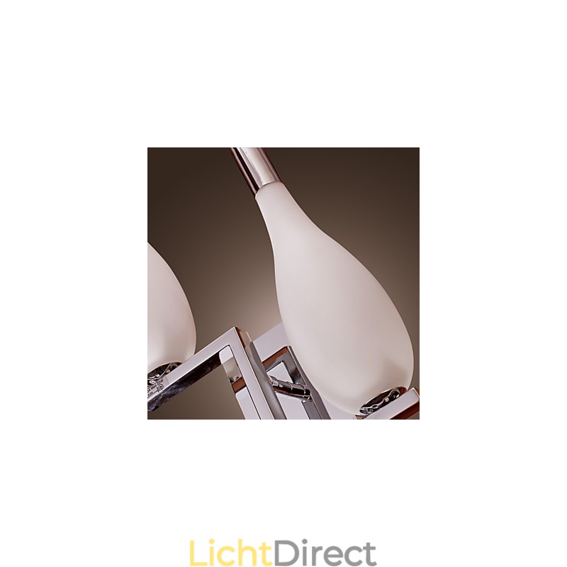 Kristallen wandlamp met 2 lampen in flesvormige kap