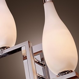 Kristallen wandlamp met 2 lampen in flesvormige kap