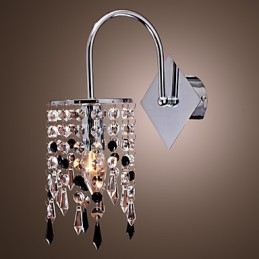 Wandlamp met elegante kristallen druppel