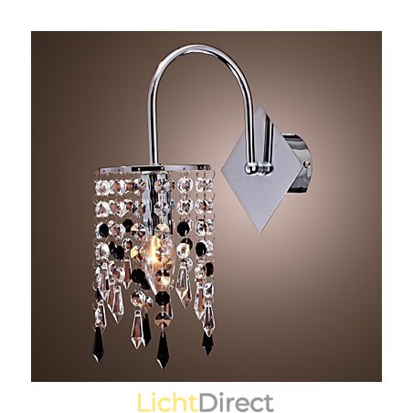Wandlamp met elegante kristallen druppel