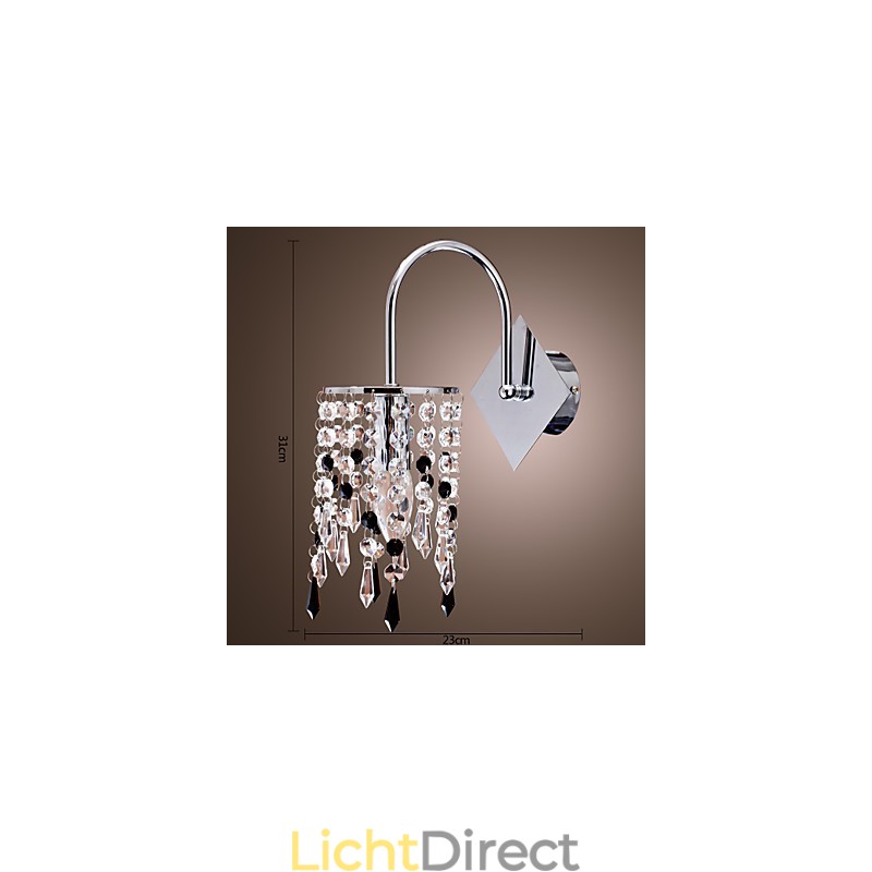 Wandlamp met elegante kristallen druppel
