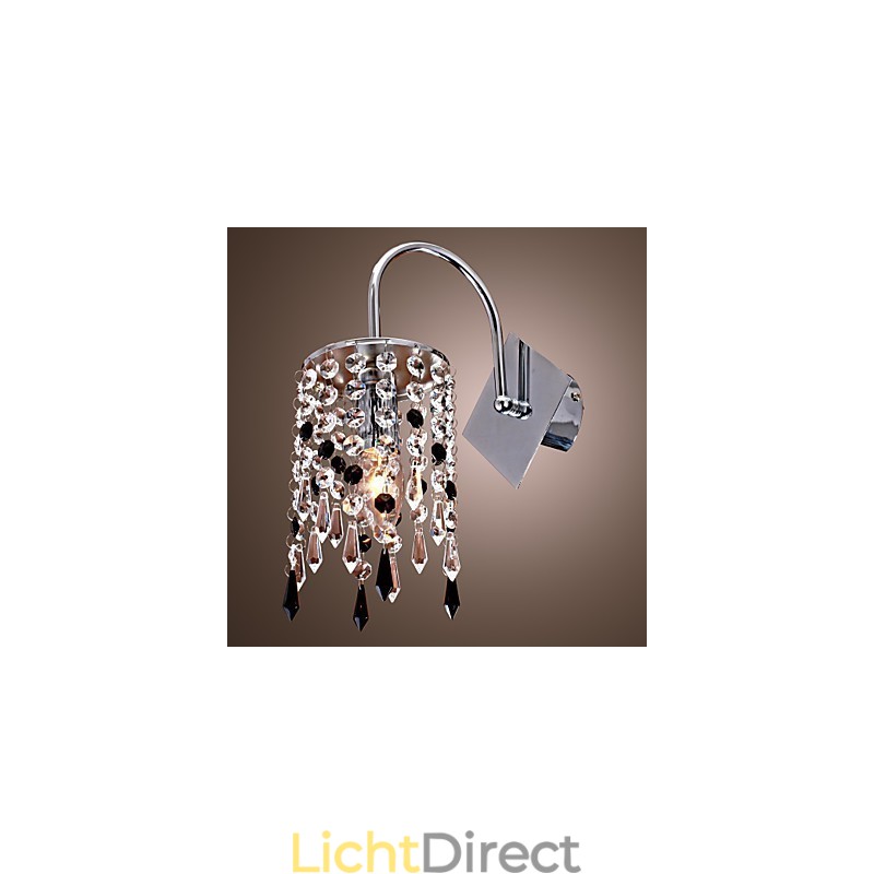 Wandlamp met elegante kristallen druppel