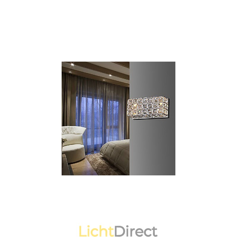 Kristallen vierkante wandlamp in galvanisatieproces