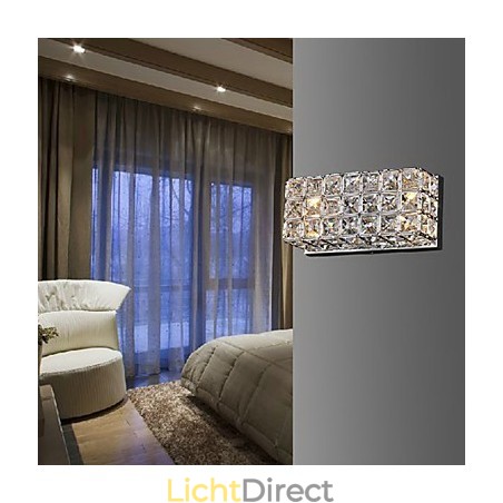 Kristallen vierkante wandlamp in galvanisatieproces