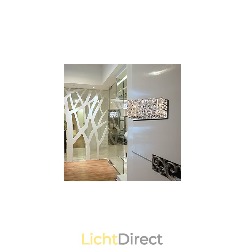 Kristallen vierkante wandlamp in galvanisatieproces