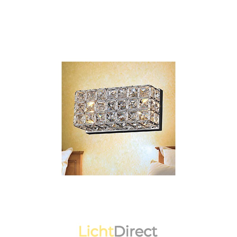 Kristallen vierkante wandlamp in galvanisatieproces