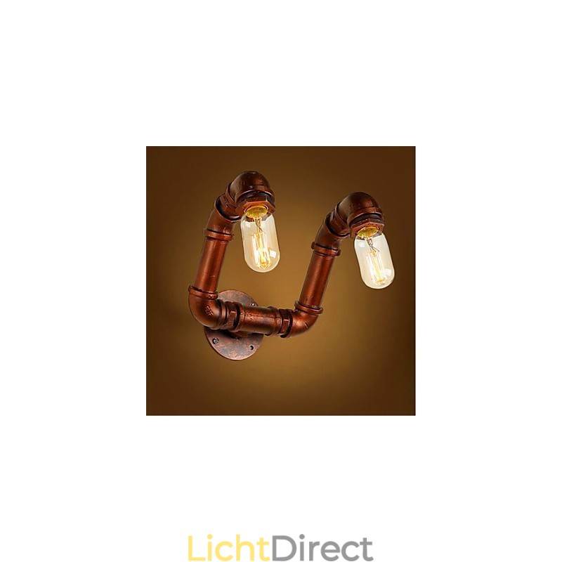 Amerikaanse Bar Xiang Slaapkamer Gangpad Waterpijp Wandlamp Retro Industriële IJzeren Wandlamp