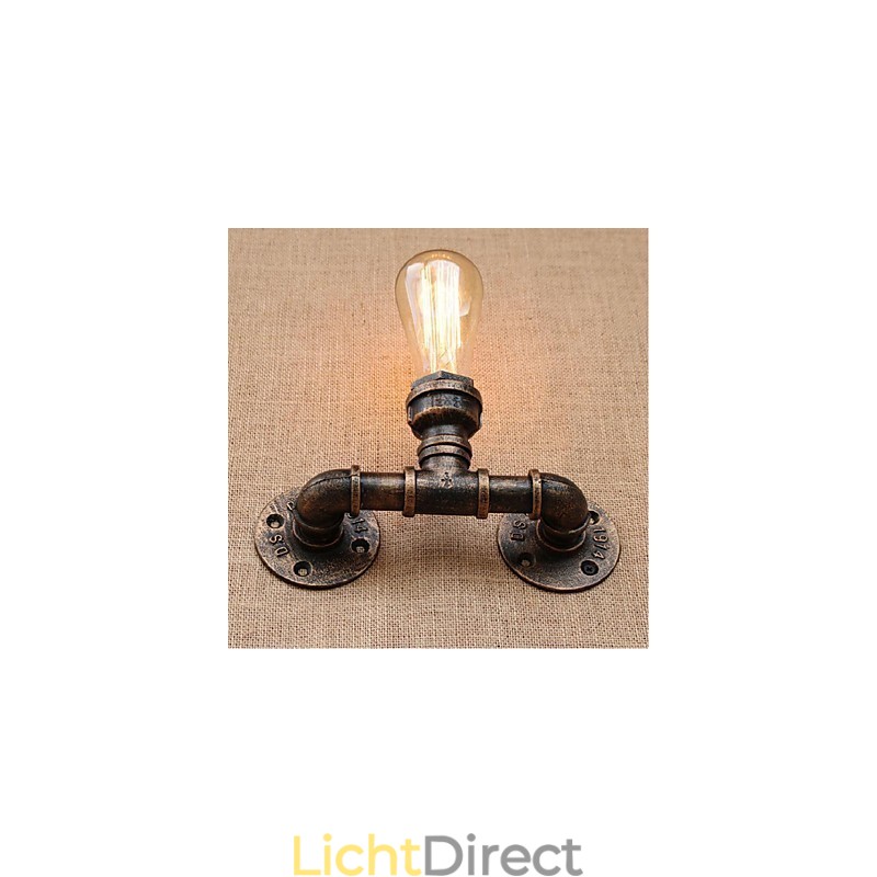 Nostalgia Eenvoudige Waterpijp Decoratieve Kleine Wandlamp Wandlamp