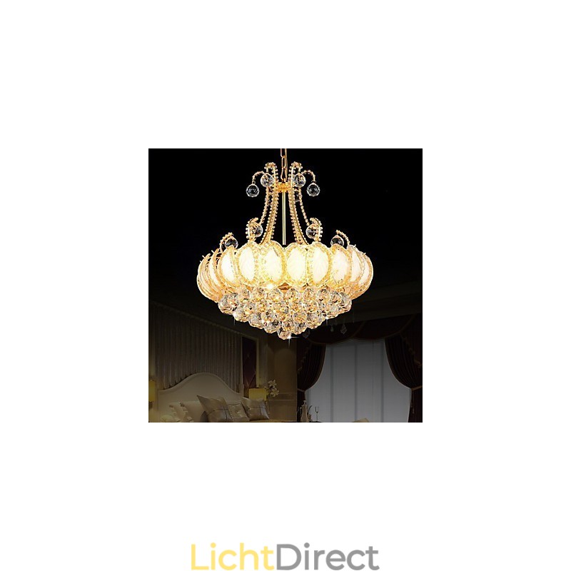 Moderne luxe kroonluchter kristallen hanglamp diameter 50 cm bevat 8 lampen