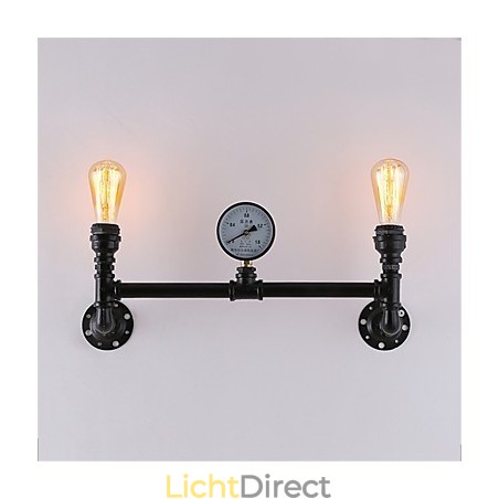 2 koppen Vintage industriële pijp wandlampen zwart creatieve verlichting restaurant café bar decoratie verlichting 2 koppen Vintage industriële pijp wandlampen zwart creatieve verlichting restaurant café bar decoratie verlichting